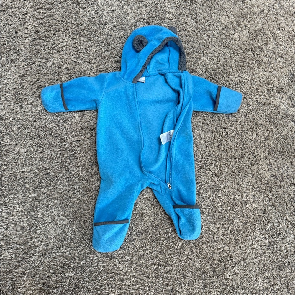 Blue Fleece Kids One Piece